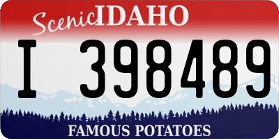 ID license plate I398489
