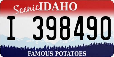 ID license plate I398490