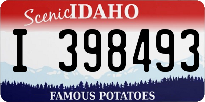 ID license plate I398493