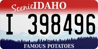 ID license plate I398496