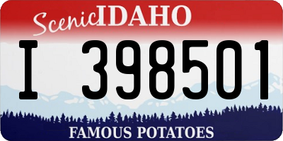 ID license plate I398501