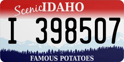 ID license plate I398507