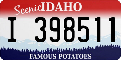 ID license plate I398511