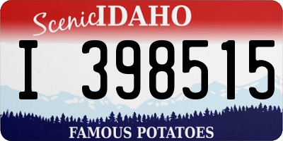 ID license plate I398515