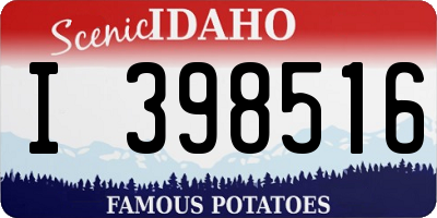 ID license plate I398516