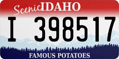 ID license plate I398517