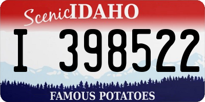 ID license plate I398522