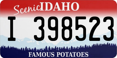 ID license plate I398523