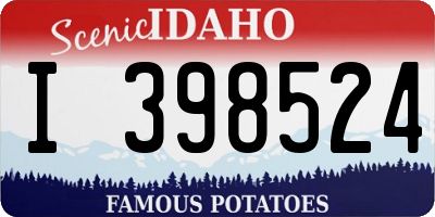 ID license plate I398524