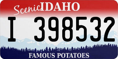 ID license plate I398532