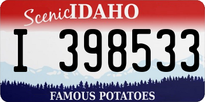 ID license plate I398533