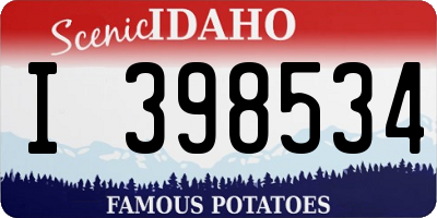 ID license plate I398534