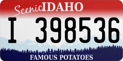 ID license plate I398536