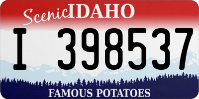 ID license plate I398537