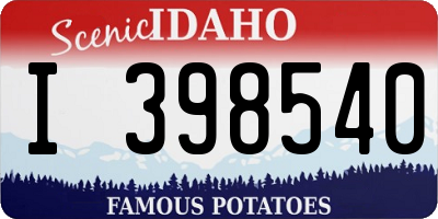 ID license plate I398540