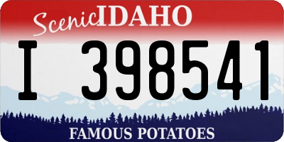 ID license plate I398541