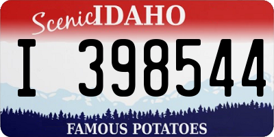 ID license plate I398544