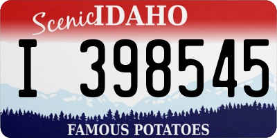 ID license plate I398545