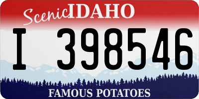 ID license plate I398546