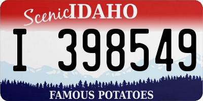 ID license plate I398549