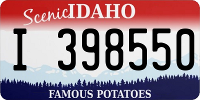 ID license plate I398550