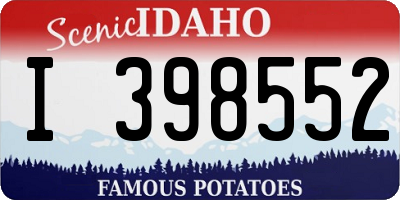 ID license plate I398552