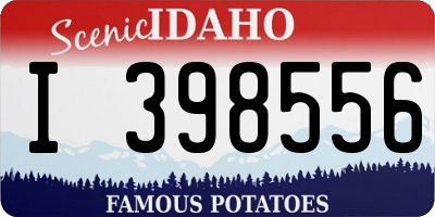 ID license plate I398556