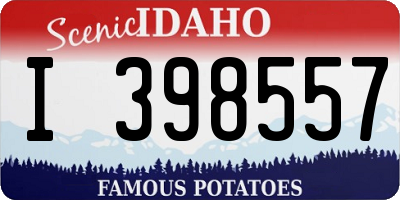 ID license plate I398557