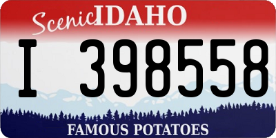 ID license plate I398558