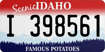 ID license plate I398561
