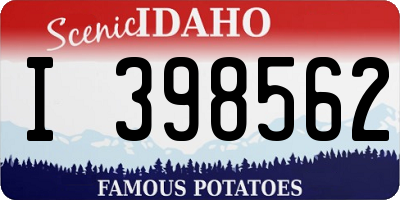 ID license plate I398562