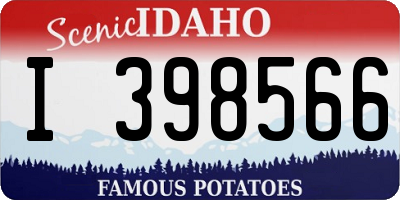 ID license plate I398566