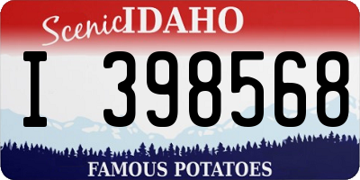ID license plate I398568