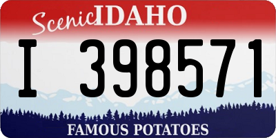ID license plate I398571