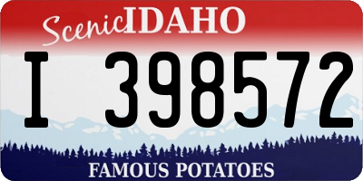 ID license plate I398572
