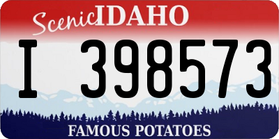 ID license plate I398573