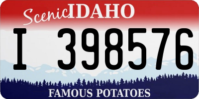 ID license plate I398576
