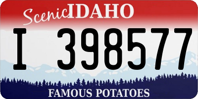 ID license plate I398577