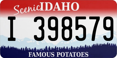 ID license plate I398579