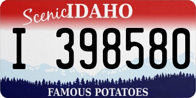 ID license plate I398580