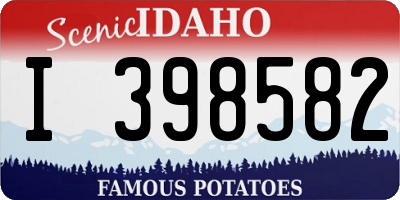 ID license plate I398582