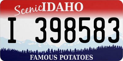 ID license plate I398583