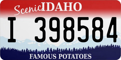 ID license plate I398584