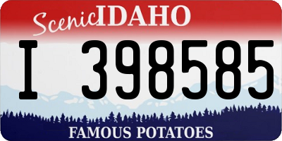 ID license plate I398585