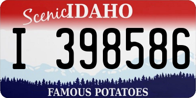 ID license plate I398586