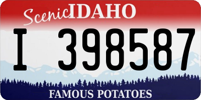 ID license plate I398587