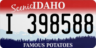 ID license plate I398588
