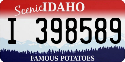 ID license plate I398589