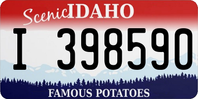 ID license plate I398590