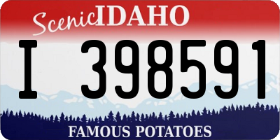 ID license plate I398591
